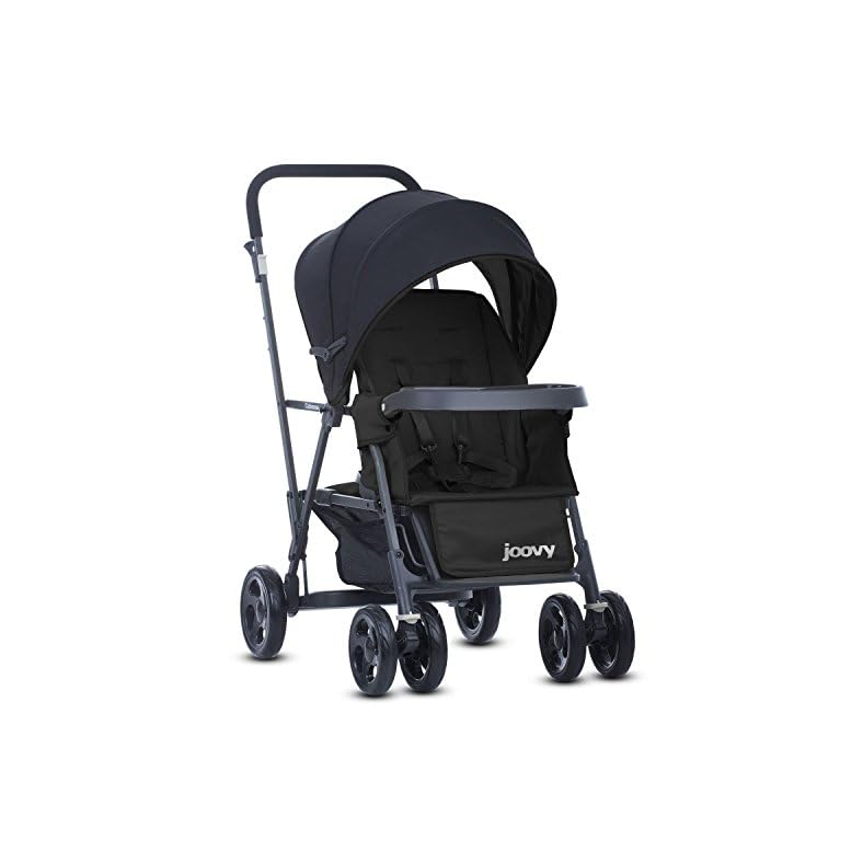 Joovy Caboose Sit and Stand Double Stroller with Rear Bench and Standing Platform, 3-Way Reclining Seats, Optional Rear… Joovy Caboose Sit and Stand Double Stroller with Rear Bench and Standing Platform, 3-Way Reclining Seats, Optional Rear…