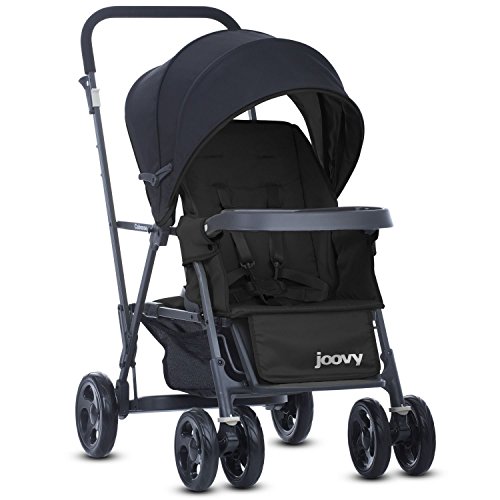 cochecito joovy caboose graphite, stand on tandem, sit and stand, negro