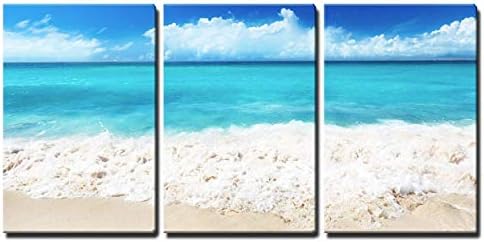 Peinture Murale Triptyque 3 Piece Toile Mur Art Sable De Plage Mer