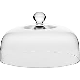 Barski Glass - Cake Dome - with Knob - 10" Diameter - Elegant Design - Made in Europe
