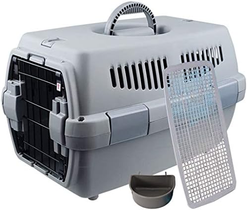 キャンピングキャリー 犬のグルーミング 車 ポータブル ねこ 航空 旅行する ドア ロック 高級な 取り外し可能 単純な 犬小屋 ダークグレー