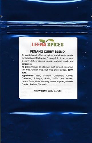LEENA SPICES - Penang Curry Powder Spice - Gluten Free Blend.