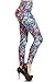 Conceited Premium Ultra Soft High Waisted Printed Leggings for Women - Paisley Wild Blue - Small/Medium (0-10)