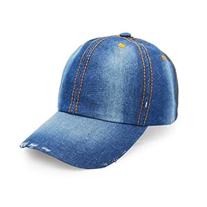 Denim Baseball Cap, Unisex Sport Hat Casual Women Men Sun Hat Outdoor Cowboy Cap Dilapidated Design www.denim.fit