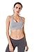 Queenie Ke Women's Medium Support Hand-Knited Nest Back Sport Fast Lane Bra Size M Color Grey Melange