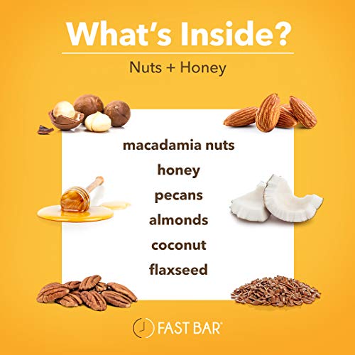 Fast Bar, Nuts & Honey, Gluten Free, Plant Based Protein Bar For