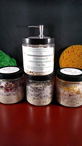 Calendula and Lemongrass Oatmeal Tub Tea, Bath Soak, 6 ounces, FREE SHIPPING