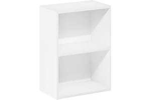 Furinno Luder Bookcase / Book / Storage, 2-Tier, White
