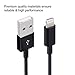 Cordify 3Pack Extra Long 10FT Lightning to USB Charger Cable, 8 Pin USB Sync and Charging Cords Compatible with iPhone 7/7 Plus/6s/6s Plus/6/6 Plus/5s/5c/5/SE, iPad/iPod (Black)