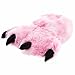 Pink Fuzzy Bear Paw Animal Slippers for Women and Men