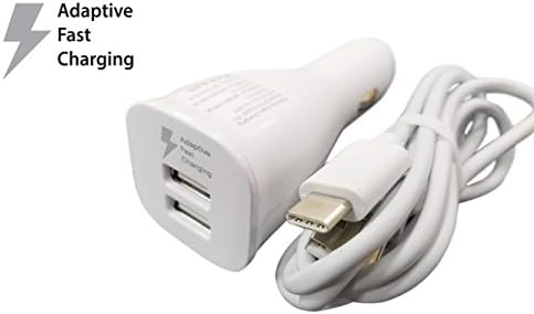 New FAST Adaptive Dual Port Rapid Car Charger +3 Foot Type C Data Cable for Samsung Galaxy S8 S8+ S9 S9+ Note 8 Pixel XL 2 LG v20 G5 G6 Motorola Droid Z Turbo Z2 Play Force - Durable Dependable Strong