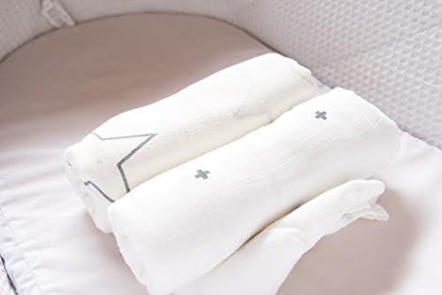 COTTON MUSLIN BABY BLANKET Large soft swaddle blanket for a snug sleep - 2 pack