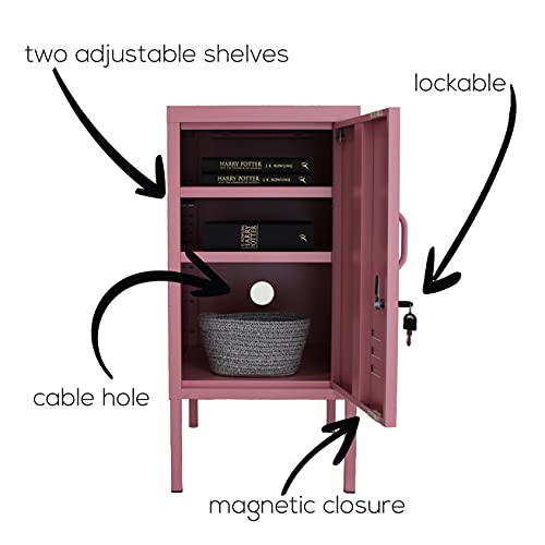 Locker End Table, Metal Storage Perfect for use as Tall