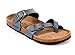 Seranoma Women's Toe Ring Cork Sandal | Classic Ladies Sandal | Flat Footed Dual Adjustable Buckle | Breathable Open Toe Slide | Comfort Grey