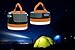 Yeuloum Rechargeable LED Camping Lantern Light with Magnet Base, 4400 mAh Charger for Mobile, Used as Tent Light Night Light and Flashlight (Large-Orange)
