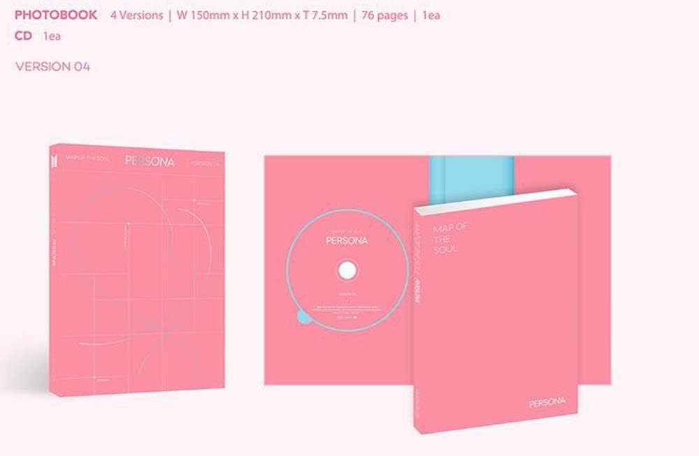 BTS Map of The Soul Persona Album Version 4 CD+Photobook+Mini Book+Photocard+Postcard+Photo Film+Gift (Extra 6 Photocards Set) - Image 4