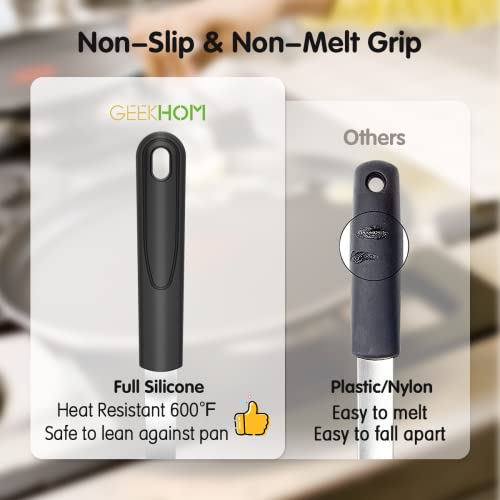2022 Upgraded Spatula Silicone Heat Resistant, GEEKHOM Silicone