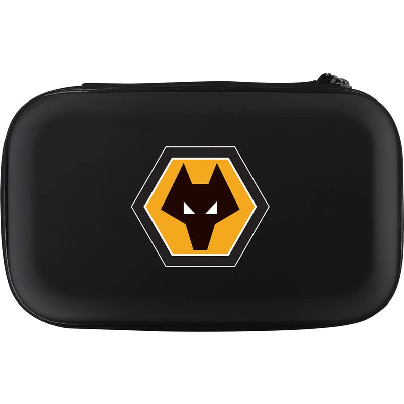 FOCO Officially Licensed Wolverhampton Wanderers Football Club Wolves FC Dart Case Storage Wallet, Crest, Black (W485)