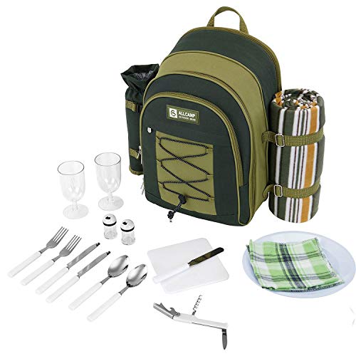4 ALLCAMP+Backpack+Compartment+Tableware+Blanket