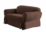 Soft Micro Suede Solid Chocolate Brown Couch/sofa Cover Slipcover