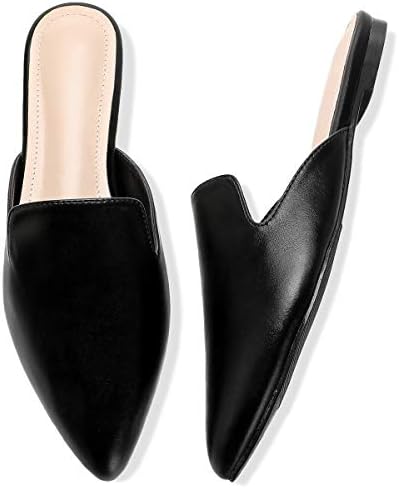 black flat mules womens