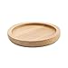 T4U 2 Inch Planter Pot Bamboo Saucer Round Set of 6, Succulent Pot Holder Drainage Tray for Most Small Ceramic Succulent Planters Holding Drainage Water