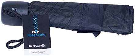 Rain Essentials Shed Rain Black Manual Compact Umbrella - 2 Pack