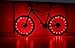 LEDMO (2 pack)Bicycle Bike Rim Lights, 20 LEDs Red Wheel Lights, LED String Light Red Bicycle Bike Wheel Rim Copper Wire Starry Light , Perfect for Safety and Fun color - Battery
