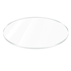 4 Pieces 1/8" Round Plexiglass Sheet, 6 Inch