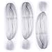 Aigemei Jumbo Braiding Hair African Collection Braids Crochet Bulk Braiding Hair Jumbo Braids Crochet Hair Extension(Sliver,48inch ,57g)