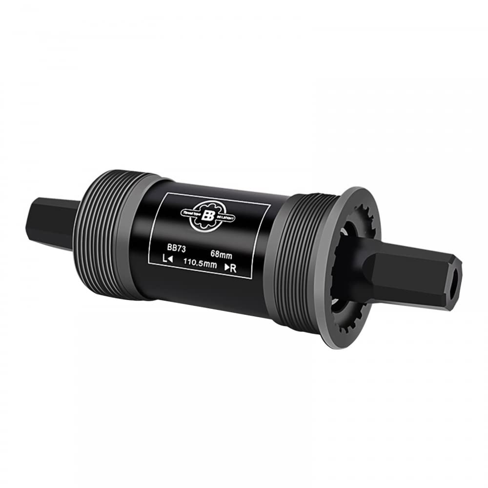DONGKER Bottom Bracket,Bicycle Bottom Axle, 68mm Bicycle Threaded Bottom Bracket for Square Tapered Spindle Crank