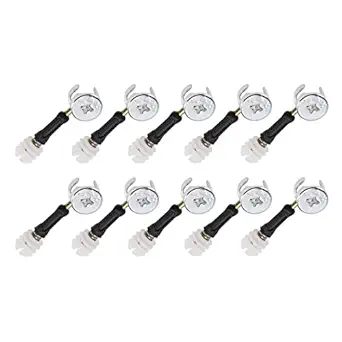 METALLIXITY Furniture Connecting Cam Fitting 10 Sets (15x11.5mm Cam Lock Nut, M6x35mm Dowel Screw), 3 in 1 Panel Connecting - for Wooden Furniture Repair