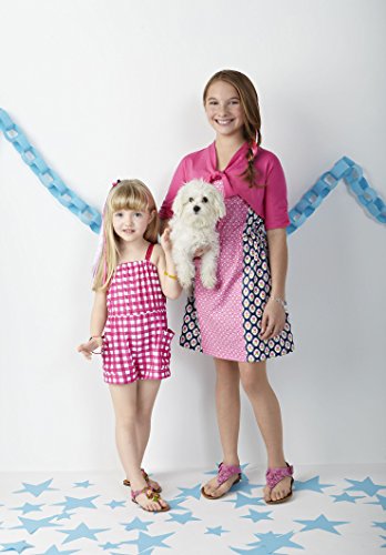 Simplicity SUEDE Says Pattern 1381 Girls Dress, Romper and Knit Cardigan Sizes 7-8-10-12-14