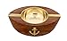ShalinIndia Handmade Wood & Brass Boat Shaped Ashtray - Artisan Crafted in India
