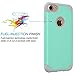 Tekcoo for iPhone 8 Case, Tekcoo iPhone 7 Case for Girls, [Tbaron Series] Bumper Case Shock Absorbing Hard Hybrid Slim Thin Cute Cover [Scratch Proof] Plastic Shell + TPU Rubber Inner [Turquoise]