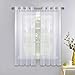 NICETOWN Window Panel Curtains - Grommet Top Gauzy Sheer Drapes Lightweight Breathable Panels (2-Pack, 54 Wide x 63 inch Long, White)