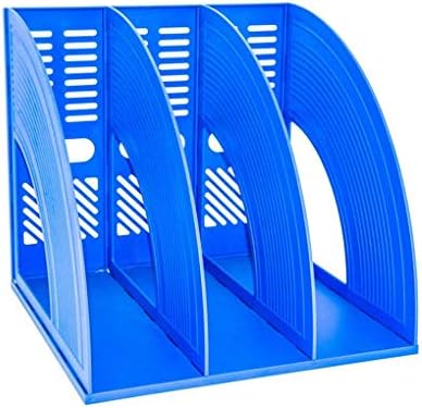 Desk File Organiser, Sturdy Desktop Triplicate Magazine Plastic Holders Frames File Dividers Document Cabinet Rack Display and Storage