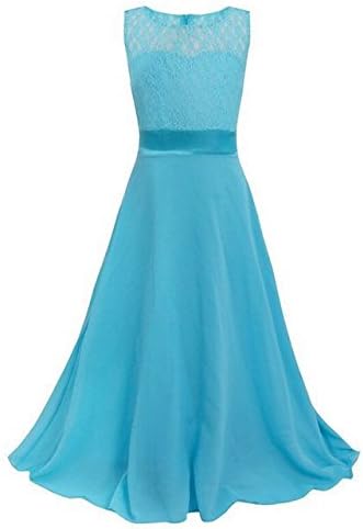 Amazon Co Jp Ur Fashion 子供ドレス 女の子ドレス キッズ ガールズ フォーマル ワンピース 誕生日 パーティー 結婚式 演奏会 ピアノ 発表会 花嫁介添人 七五三 袖なし お嬢様 リボン飾り ブルー 140 服 ファッション小物
