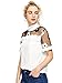 Romwe Women's Fashion Contrast Embroidered Floral Mesh Blouse Summer Elegant Collared Pleated Top White M