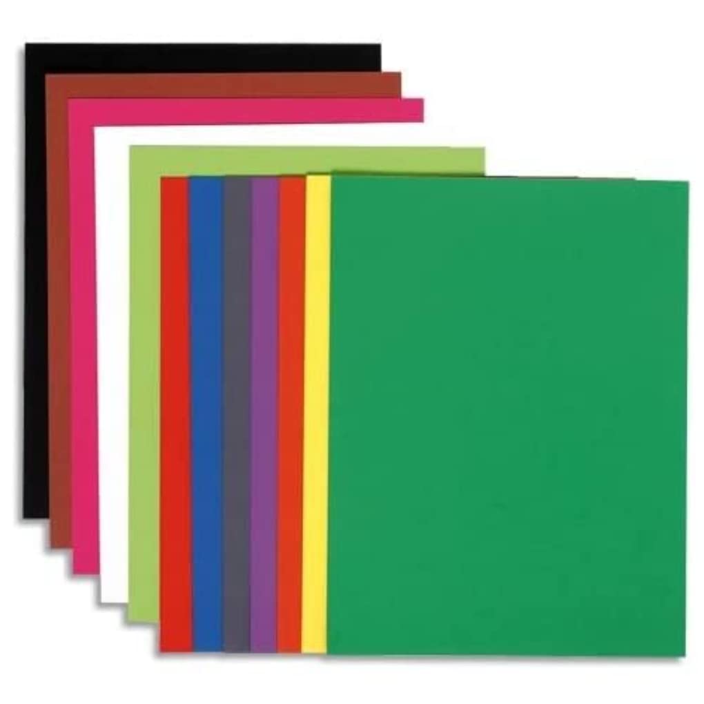 Exacompta - Ref 150001E - Forever Collection - Flash Square Cut Folders - 220 x 310mm in Size, Suitable for A4 Documents, 80gsm Recycled Paper - Assorted Colours (100 Pack)