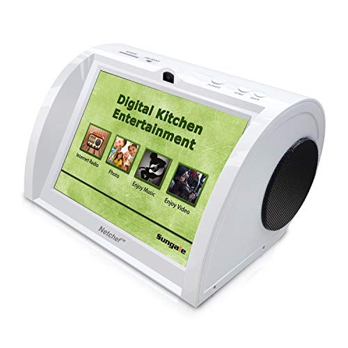 Kitchen Radio, Counter-top Entertainment Center, Hi-Fi Speakers, Audio Book, 15K+ Radio Stations, Streaming Videos, Movies, Music, Auto Wi-Fi, Social Media, Recipes, 8″Touch Panel