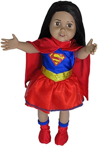 Good Look Doll Costume - Super Doll - Inspired by Superman - For 18 inch Dolls - 3 Piece Set