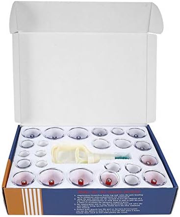 Chinese Health Care Medical Vacuum Body Cupping 24Pcs Massage Cans Cup Set-clear