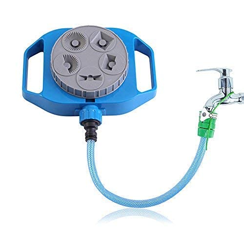 Yosoo 5-Pattern Turret Sprinkler Plastic Garden Spray Nozzle Plants Flowers Watering Sprinkler Multifunctional Lawn Irrigation System