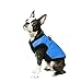 Gooby Fashion Quilted Bomber Dog Vest with Stretchable Chest, Blue, Medium
