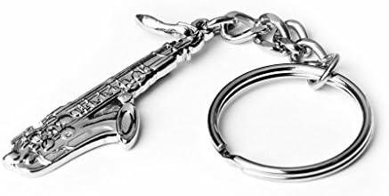 Saxophone Metal Music Keyring Gift
