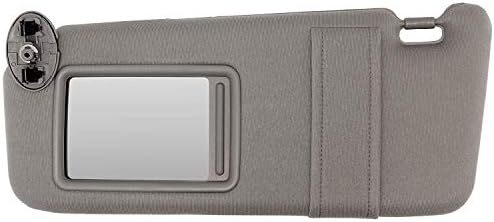 Rllyer Driver Side Gray Windshield Sun Visor Fits Toyota Camry 2007-2011 Without Light 74320-06780-B0 7432006780B0