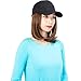 8″ Baseball Hat with Hair Bob Style Hair with Hats Attached Synthetic Baseball Cap with Hair Black Hat with hair Short Bob Hair Wigthumb 2