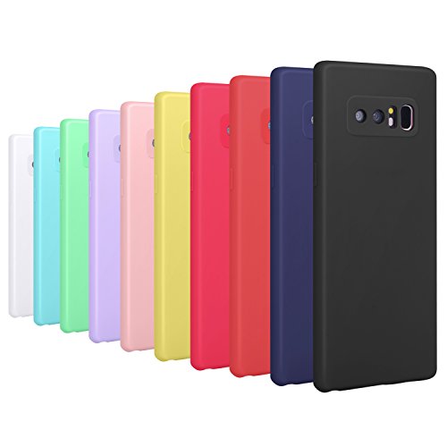 Note 8 Case, Pofesun Soft Gel Silicone Case Cover for Samsung Galaxy Note 8, Smooth Surface for Excellent Grip Scratch Resistant-10 Pack 10 Colors