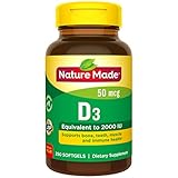 Nature Made, Vitamin D3 2,000 I.U. Liquid Softgels, 250-Count